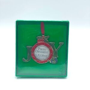 CHRISTMAS JOY ENAMEL FRAME ORNAMENT